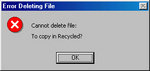 Error deleting file